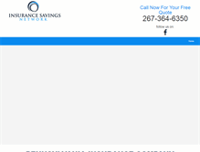 Tablet Screenshot of insurancesavingsnetwork.com